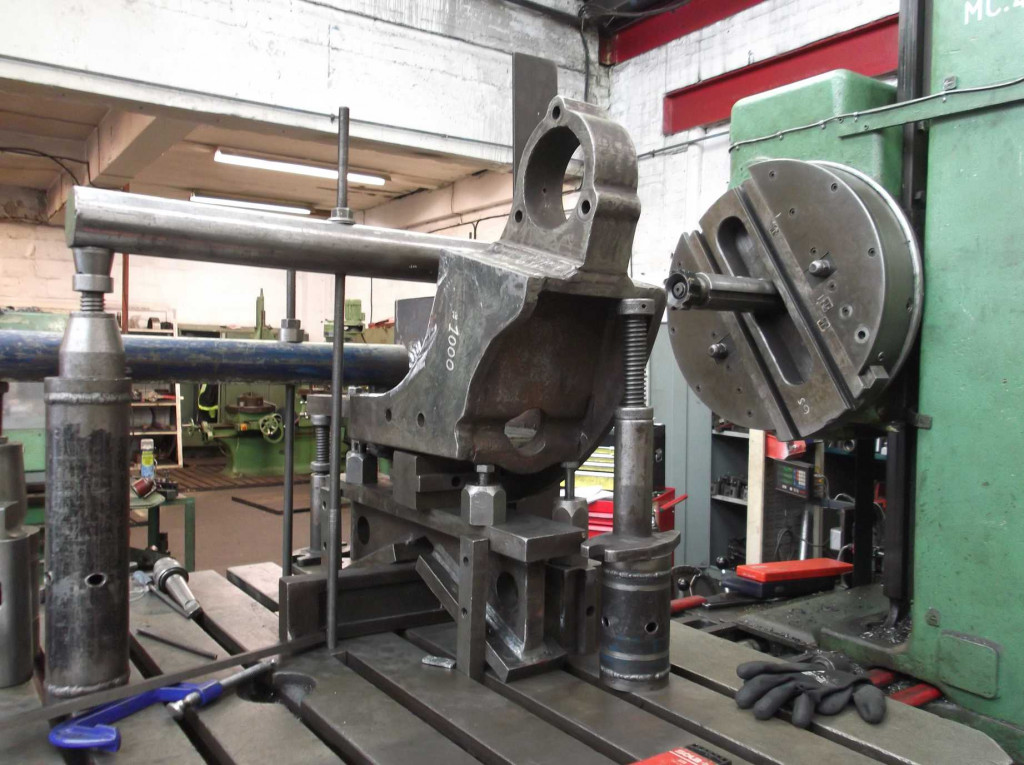 The combined brake and spring bracket on the Kearns Patent Machine No 3 Size borer at the works of K D Flavell. H W Kearns were based in Broadheath, Manchester.