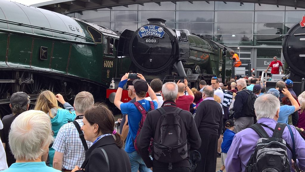 Flying Scotsman at the Shildon Shed Bash, 2016.