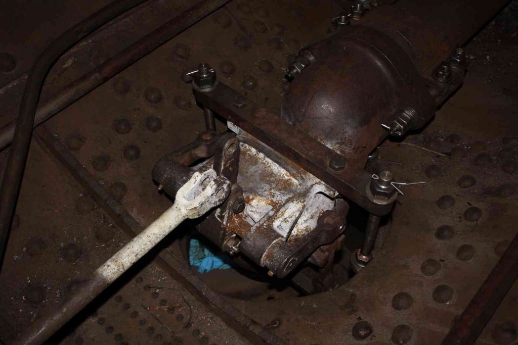 Regulator valve on locomotive Sir Nigel Gresley.