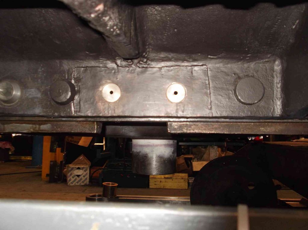 Bushes fitted in the frames of a locomotive