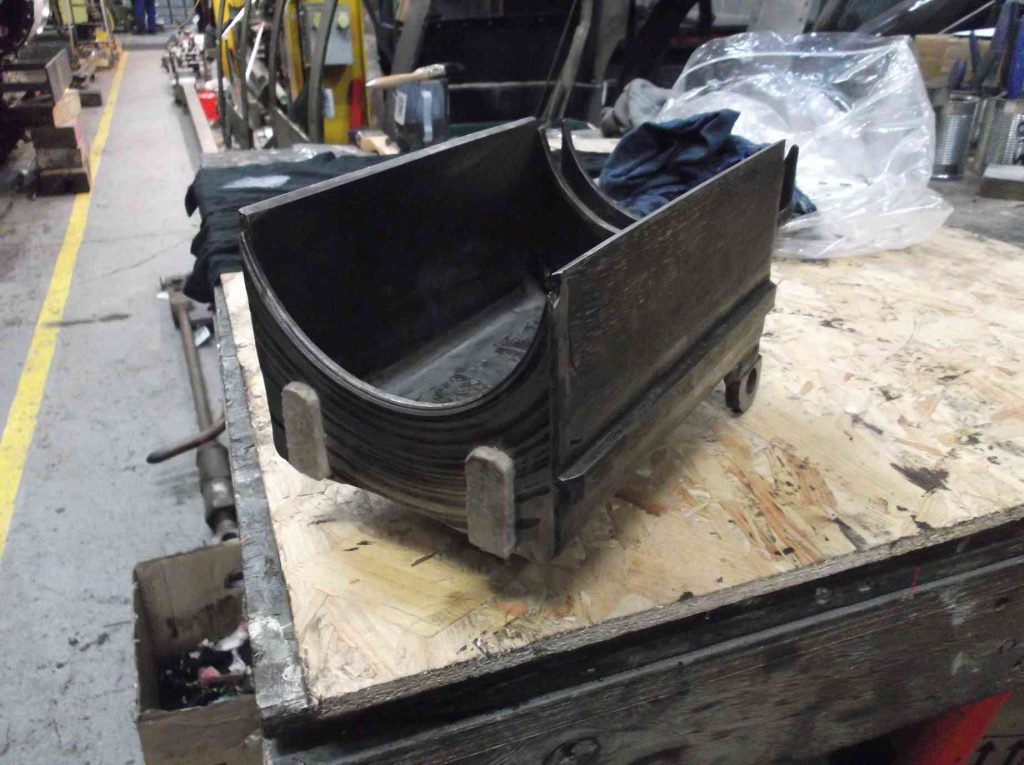 A bogie underkeep pocket on the workshop bench.
