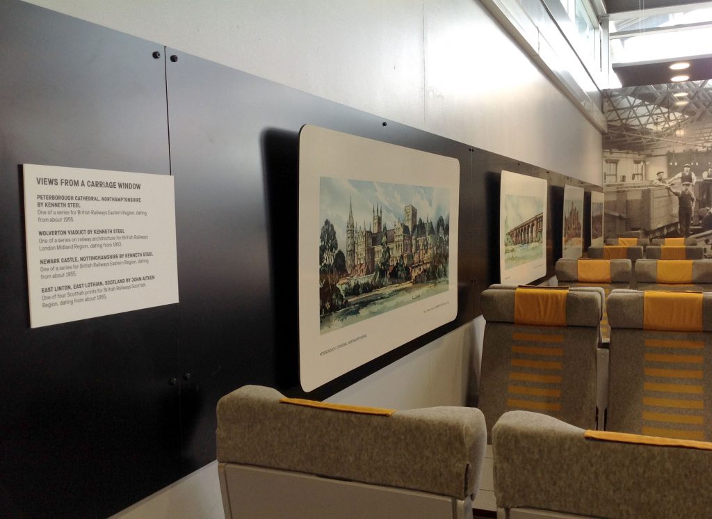 Eurostar seating area at Locomotion