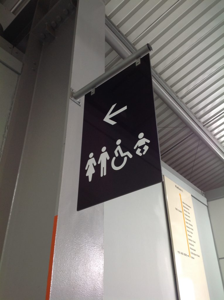 An example of visitor signage at Locomotion