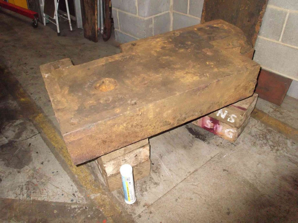 The cast-iron balance weight from the front of the tender