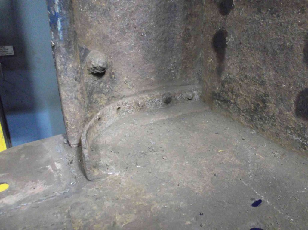 The front corner of the tender