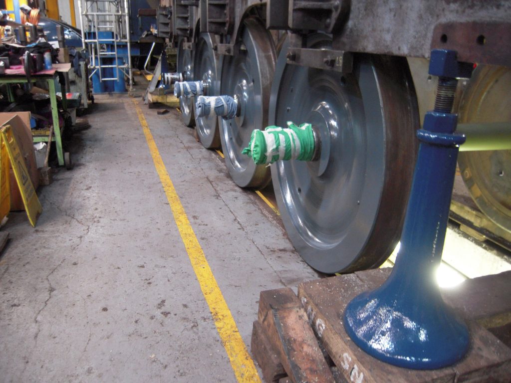 The tender wheels after undercoating