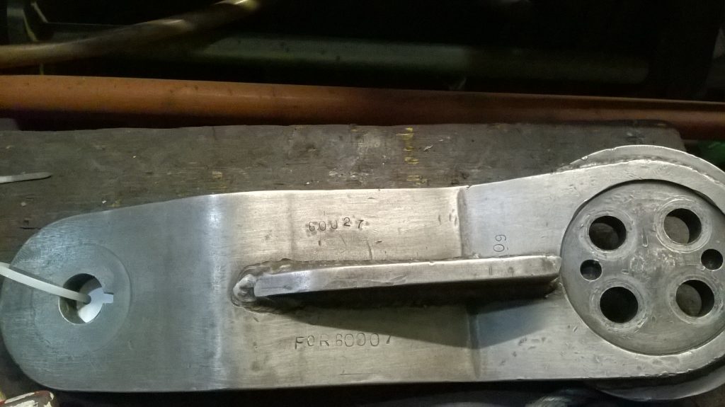 A crank marked for 60027 "Merlin"