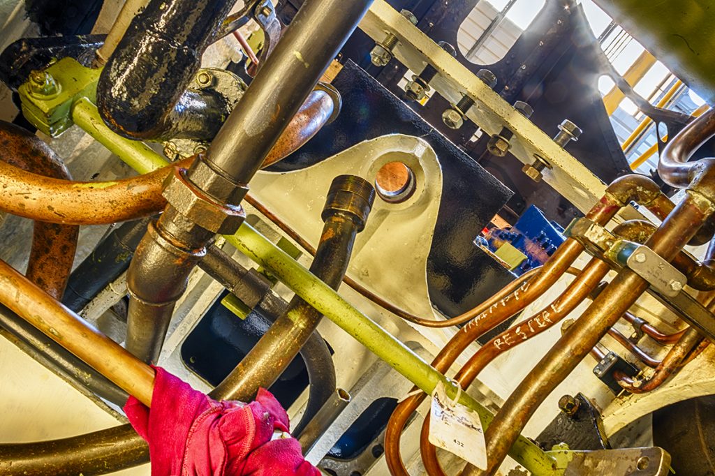 The view from under the cab