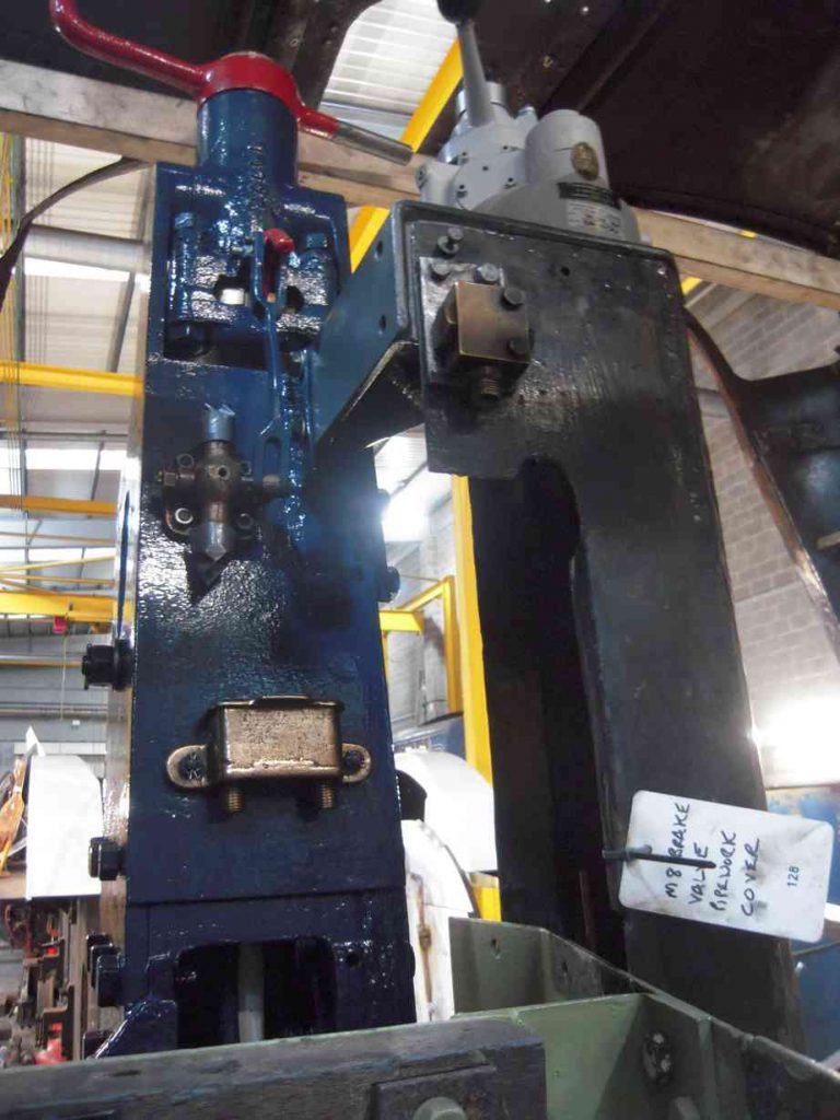 The reverser mounted on the loco