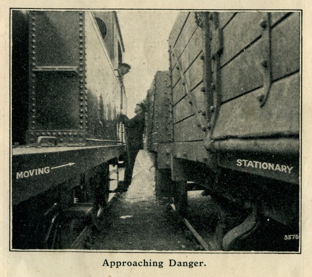 Highlighting potential dangers on the railway