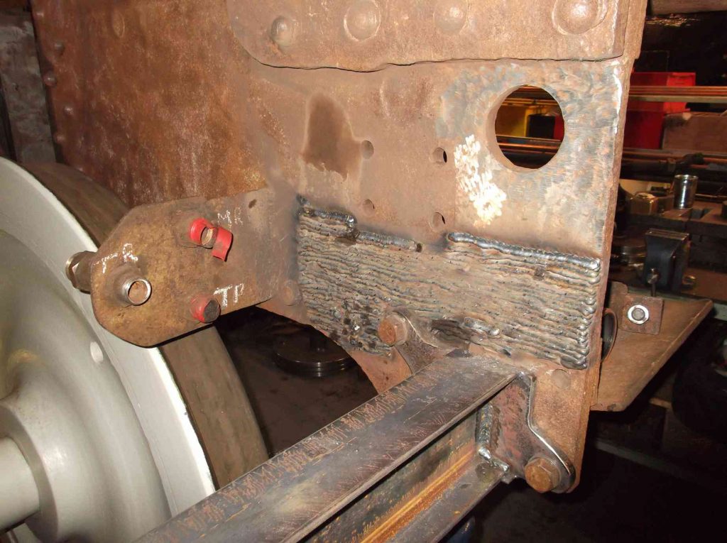 The inside of the tender frames