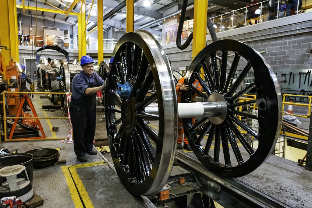 The leading wheelset