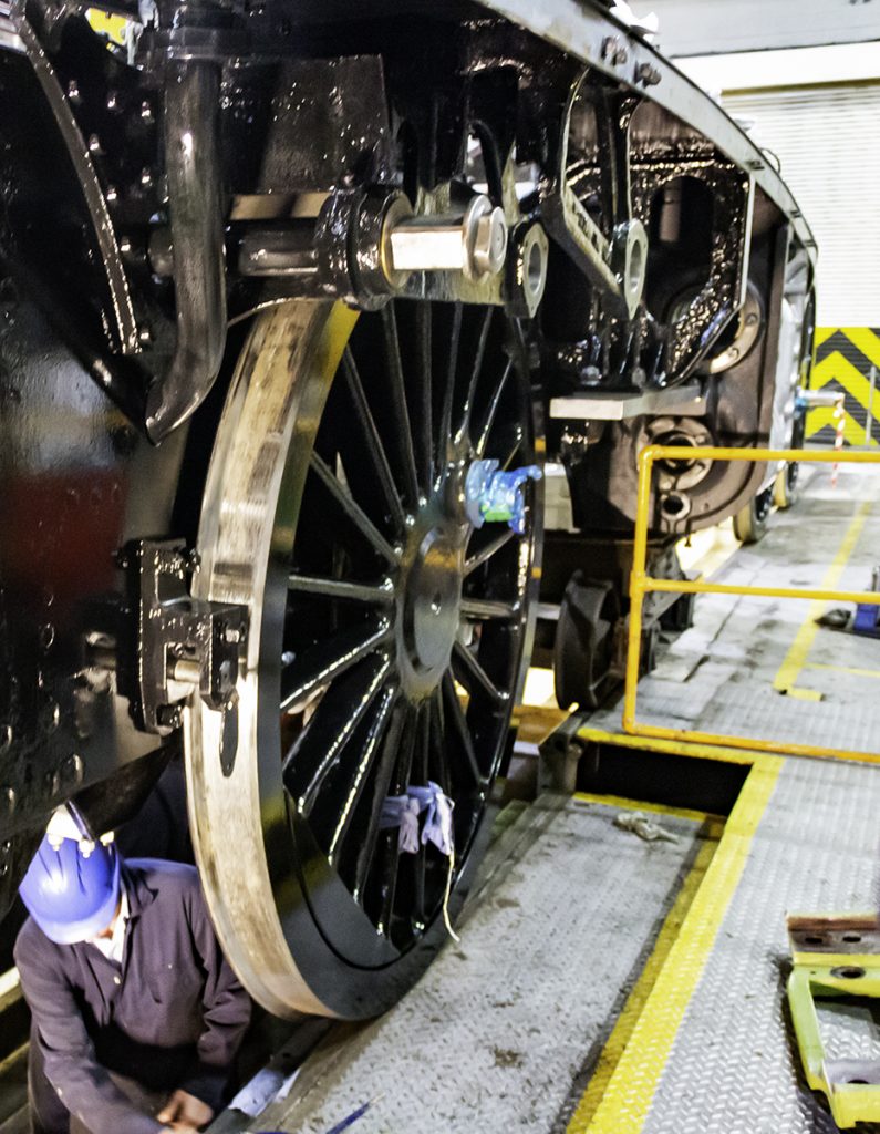 The wheelset is examined