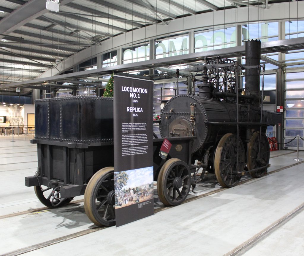 Locomotion No 1 with new interpretation in the Collection Building at Locomotion