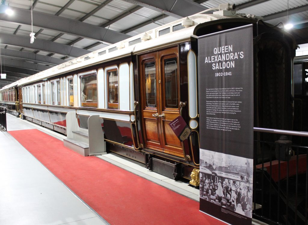 Queen Alexandra's Saloon in the Collection Building, with new interpretation panel