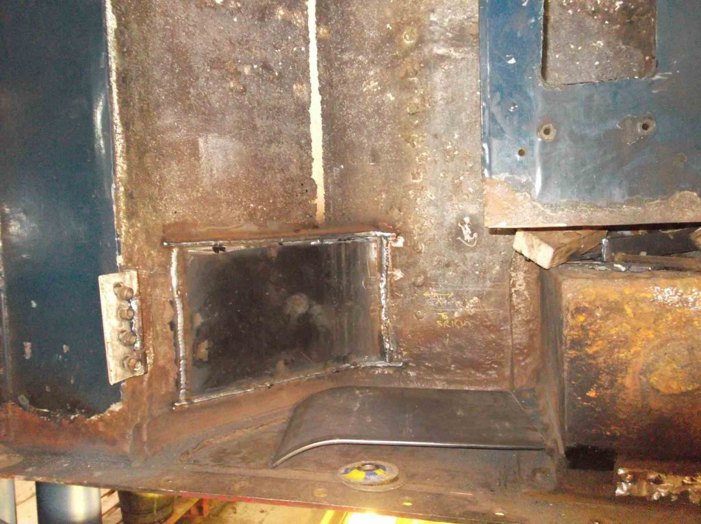 New plate has been welded in