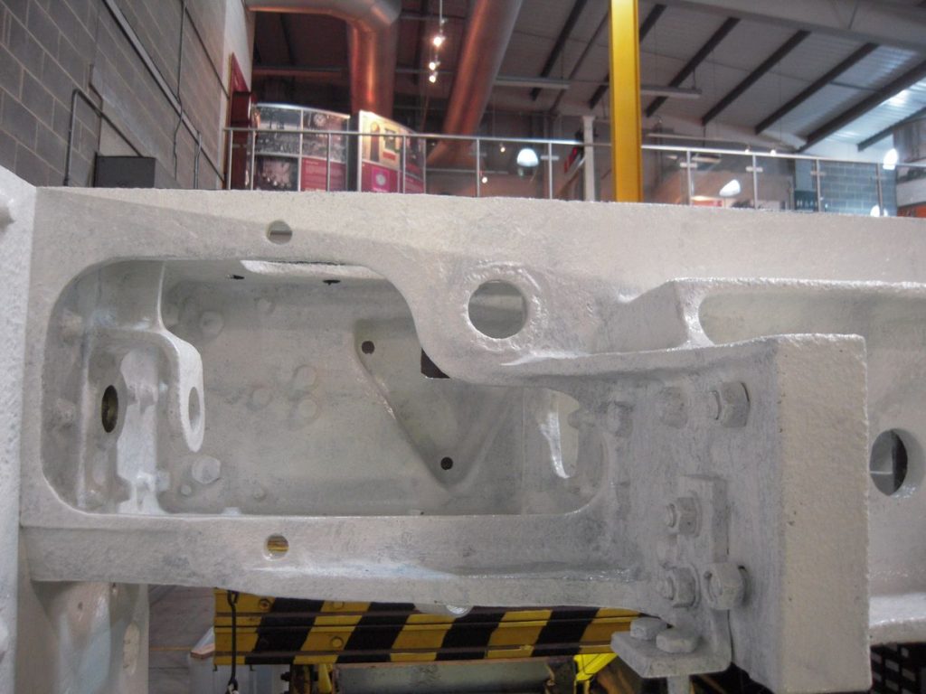 The trailing dragbox is painted to undercoat