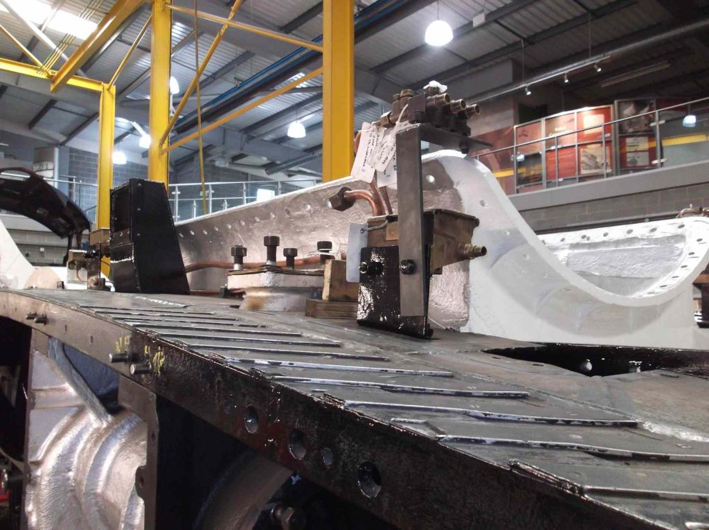 The atomisers are mounted on temporary brackets