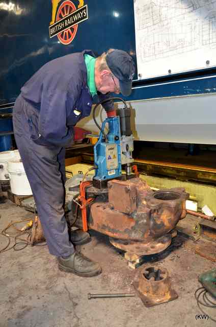 To get the blast pipe tops off the retaining studs had to be drilled out