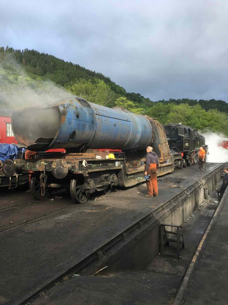 The boiler, in the yard at Llangollen