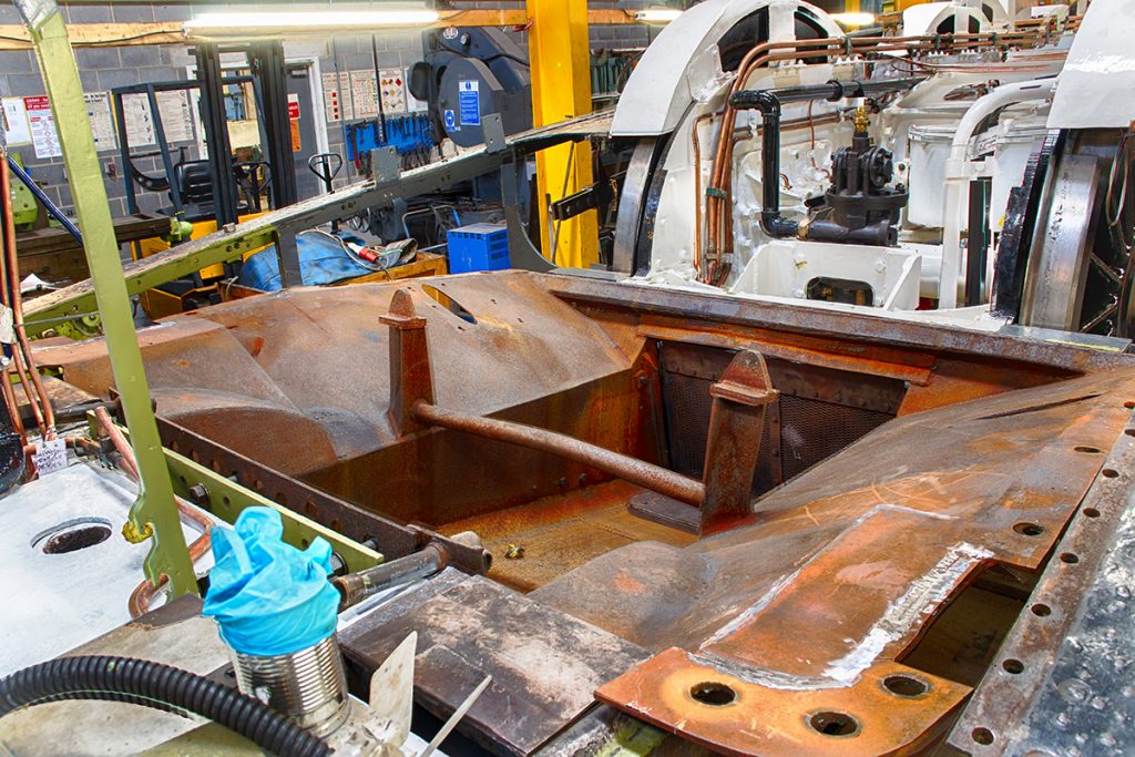 The ashpan in position