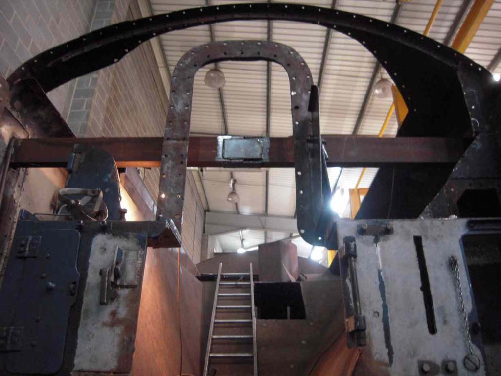 The refitted coal door frame