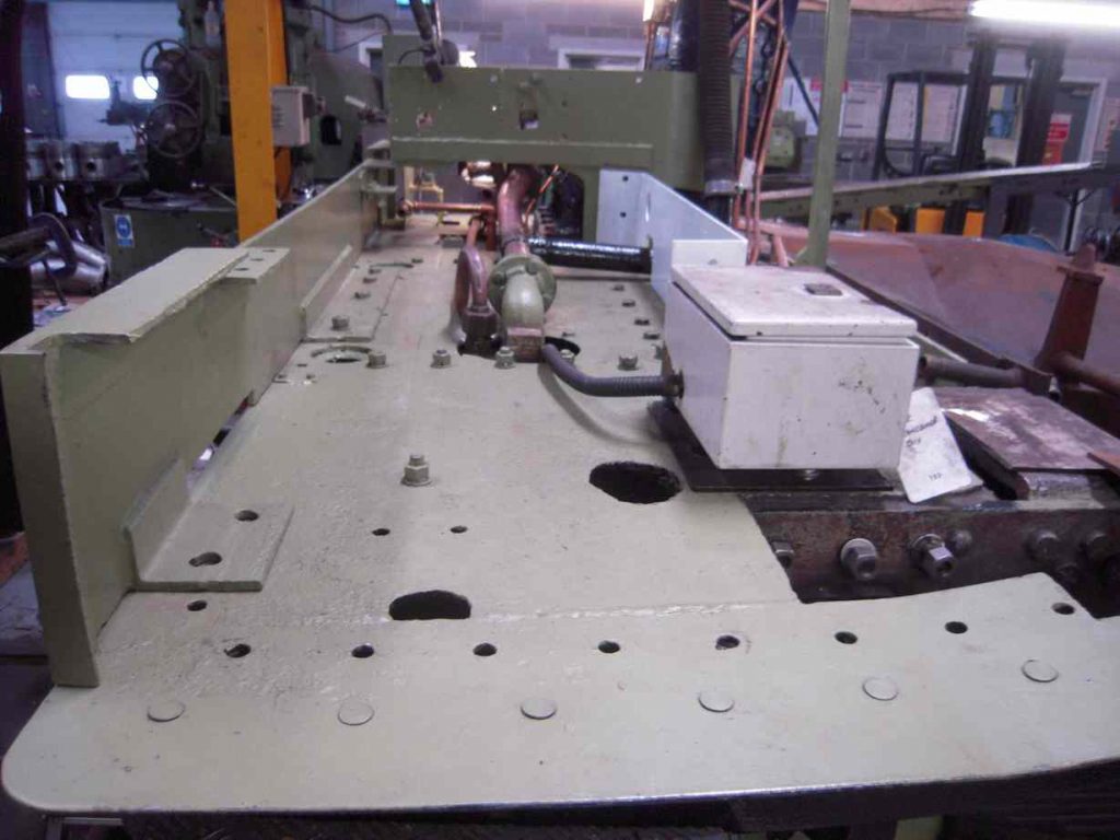 Nearly all the cab piping and cab floor structure has been removed for painting