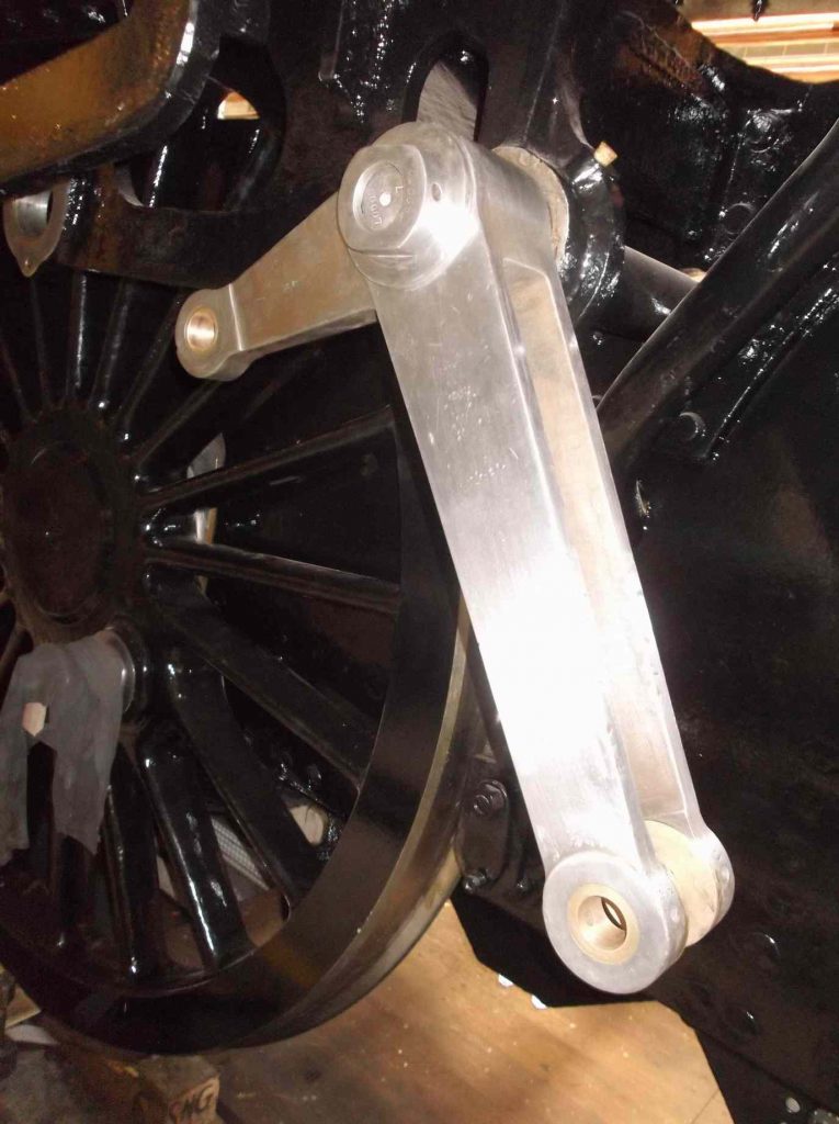 Locomotive parts in the workshop