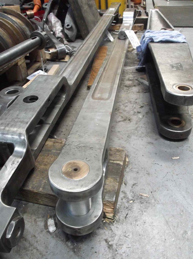 Locomotive parts in the workshop