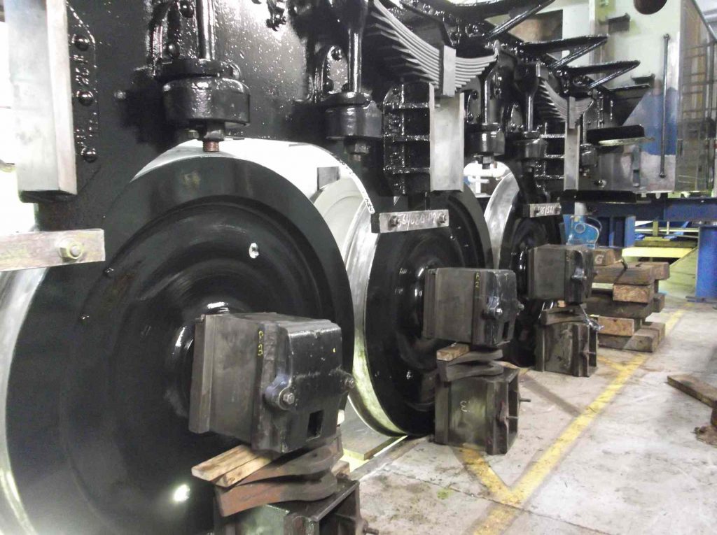 The axleboxes were assembled on the wheelsets