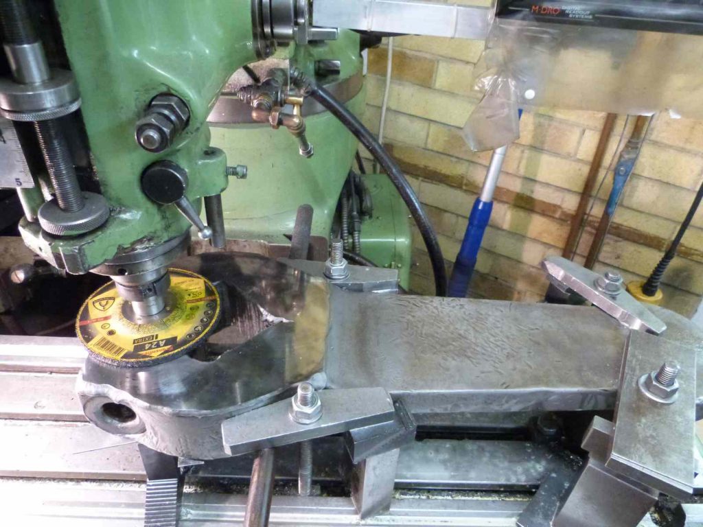 Grinding a return crank