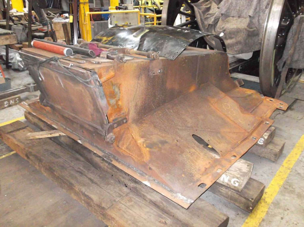 The ashpan front sealing stip has been welded along