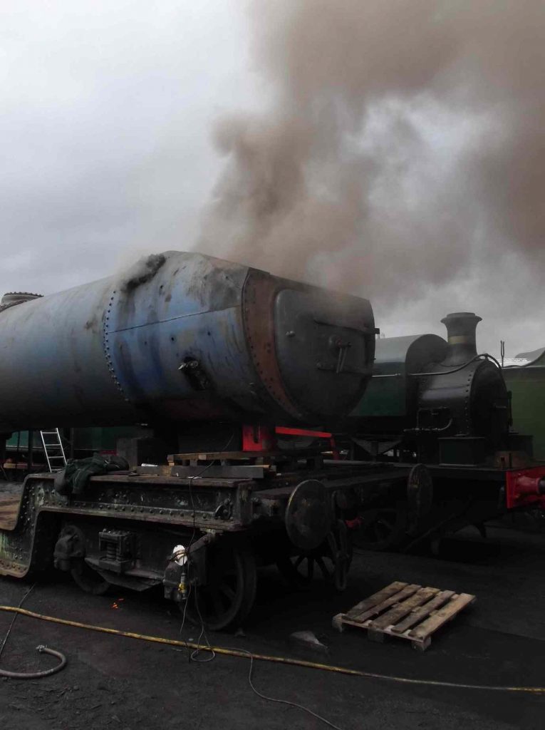 The boiler under test at Llangollen