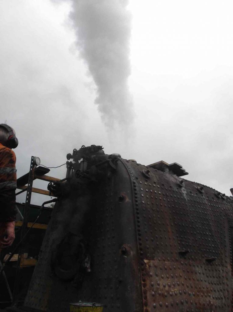 The safety valves blow