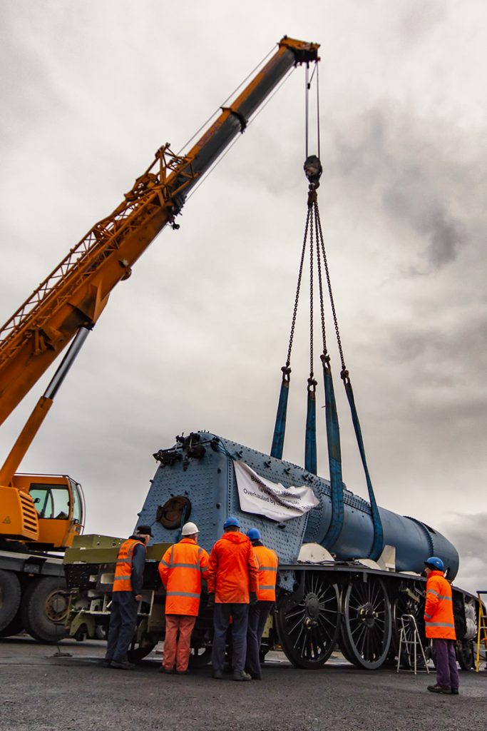 Lowered onto the frames for the first trial fit