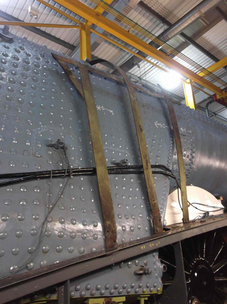 The firebox crinoline tried in place