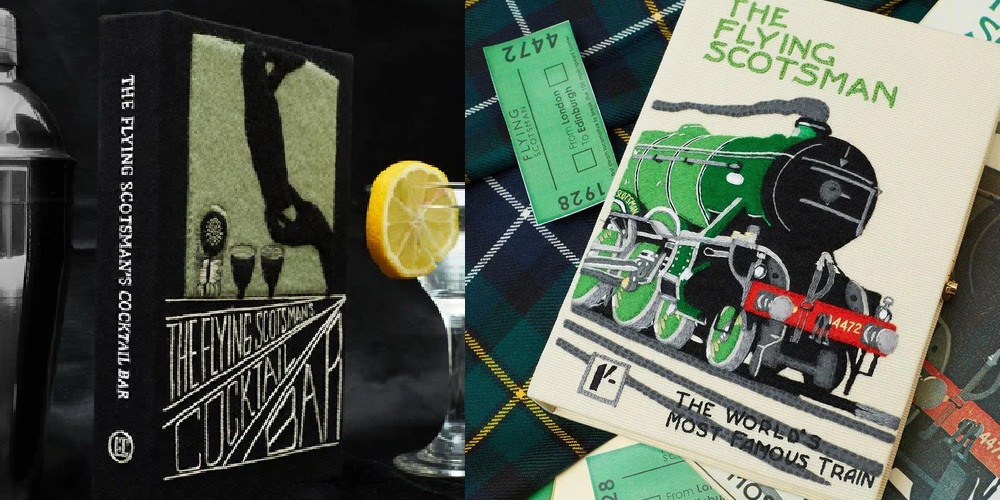 Olympia Le Tan embroidered book shape clutches