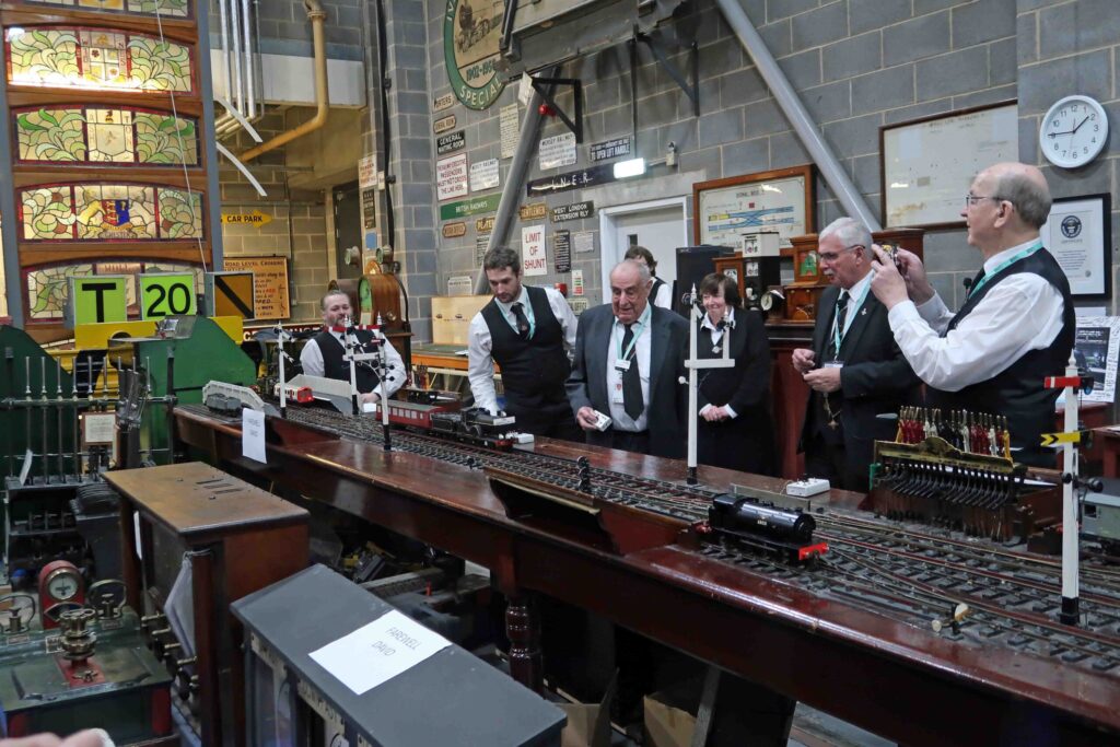 Volunteers at the signalling school