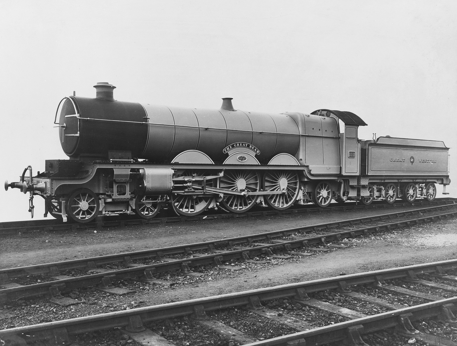 The pioneer British 4-6-2 ‘Pacific’ locomotive, No. 111 Great Bear, built by the Great Western Railway in 1908.